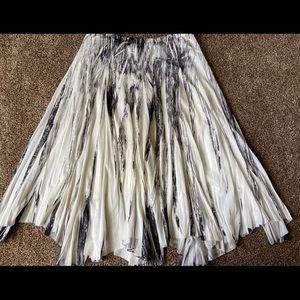 gray & cream dress skirt